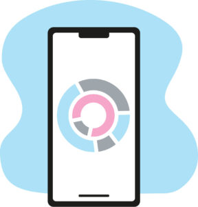 a diagram of a phone with a myDNA icon