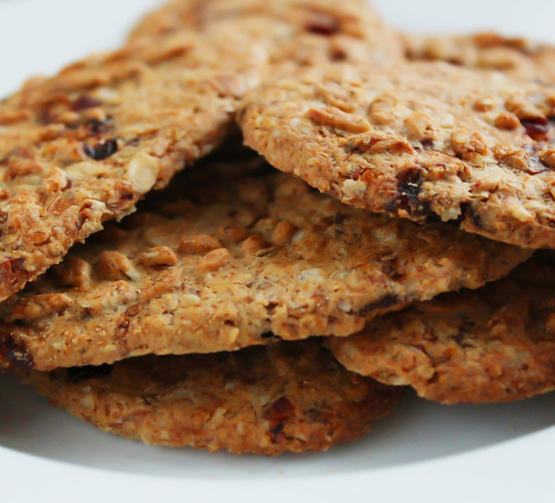 a pile of crunchy biscuits on a plate