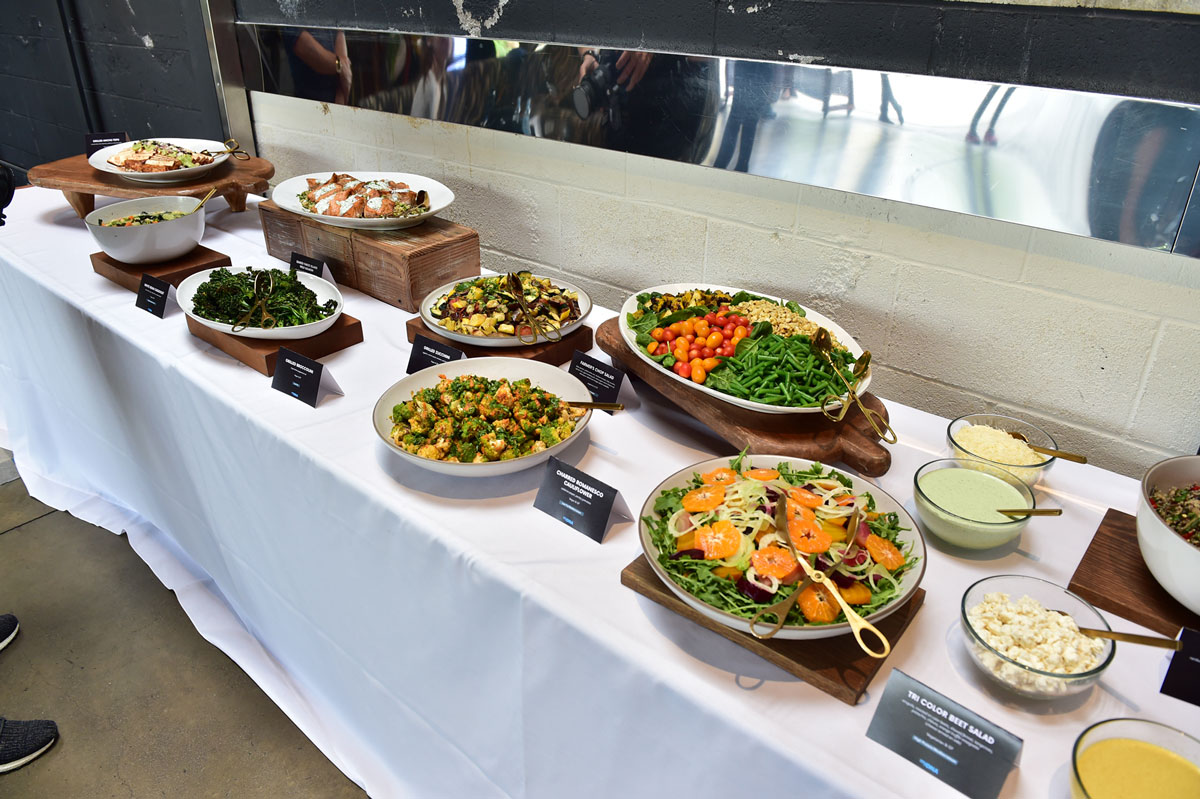 An assortment of food dishes from lunch at the myDNA US Launch