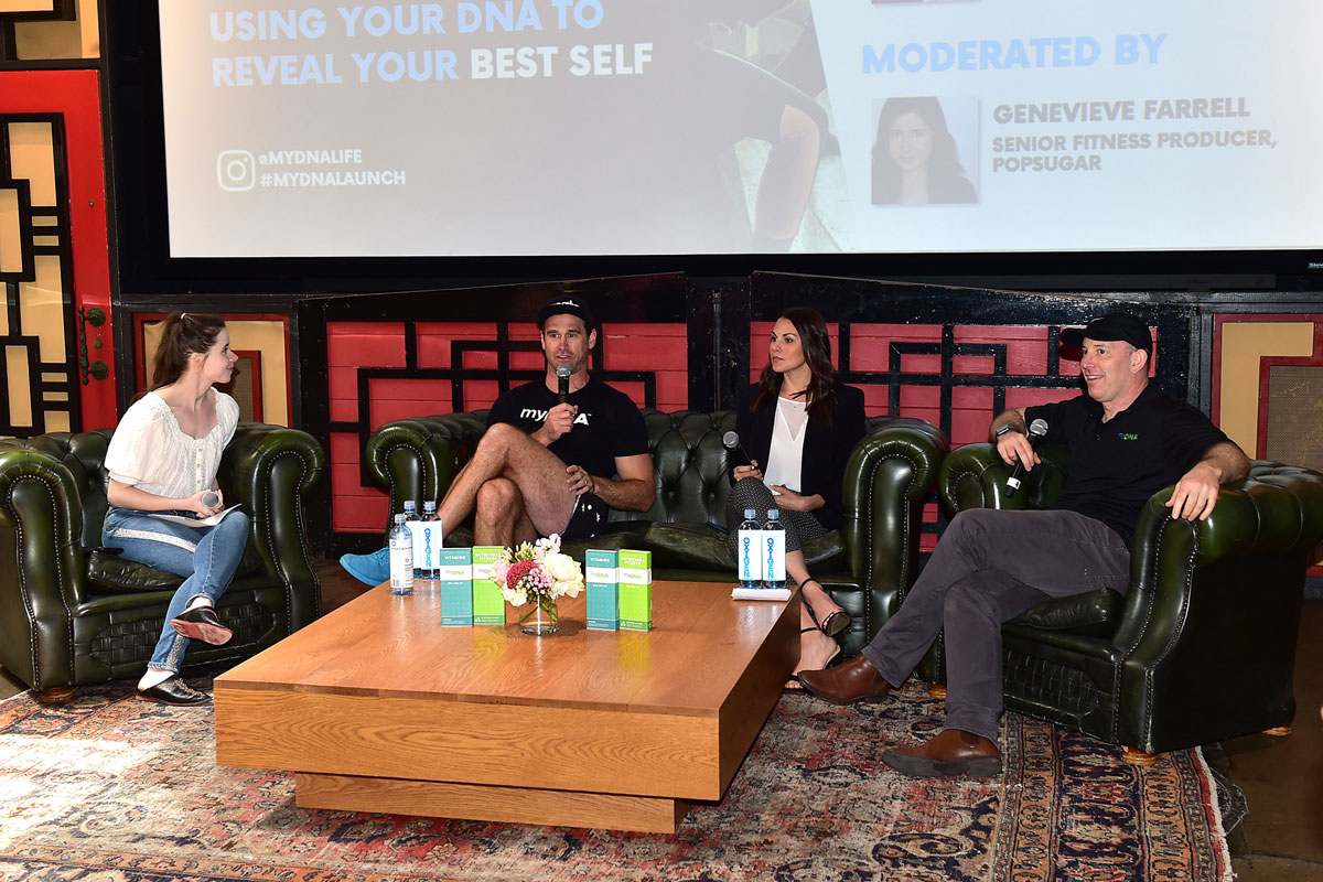 Luke Milton, Lior Rauchberger, and Genevieve Farrell speaking about myDNA and personalised health at the myDNA US launch event