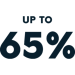 65% a percentage that say 'Up to 65%'