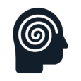 a icon of a head with a swirl to represent mental health