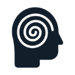 a icon of a head with a swirl to represent mental health