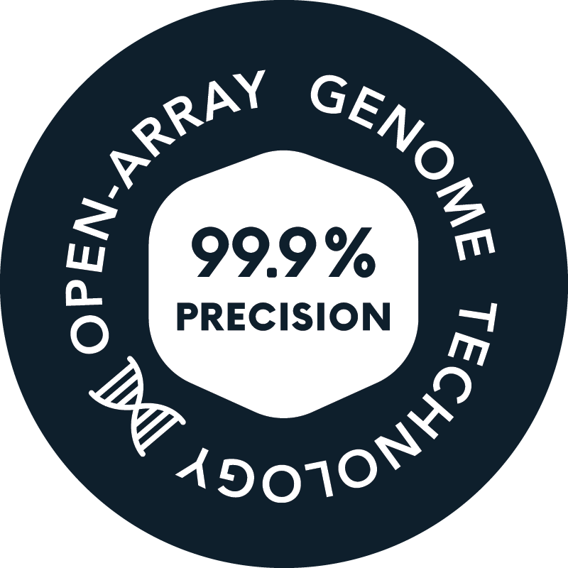 99.9% precision open array genome technology