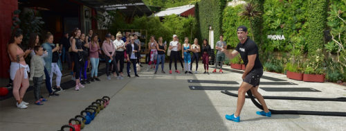 Luke Milton instructing a workout for myDNA members