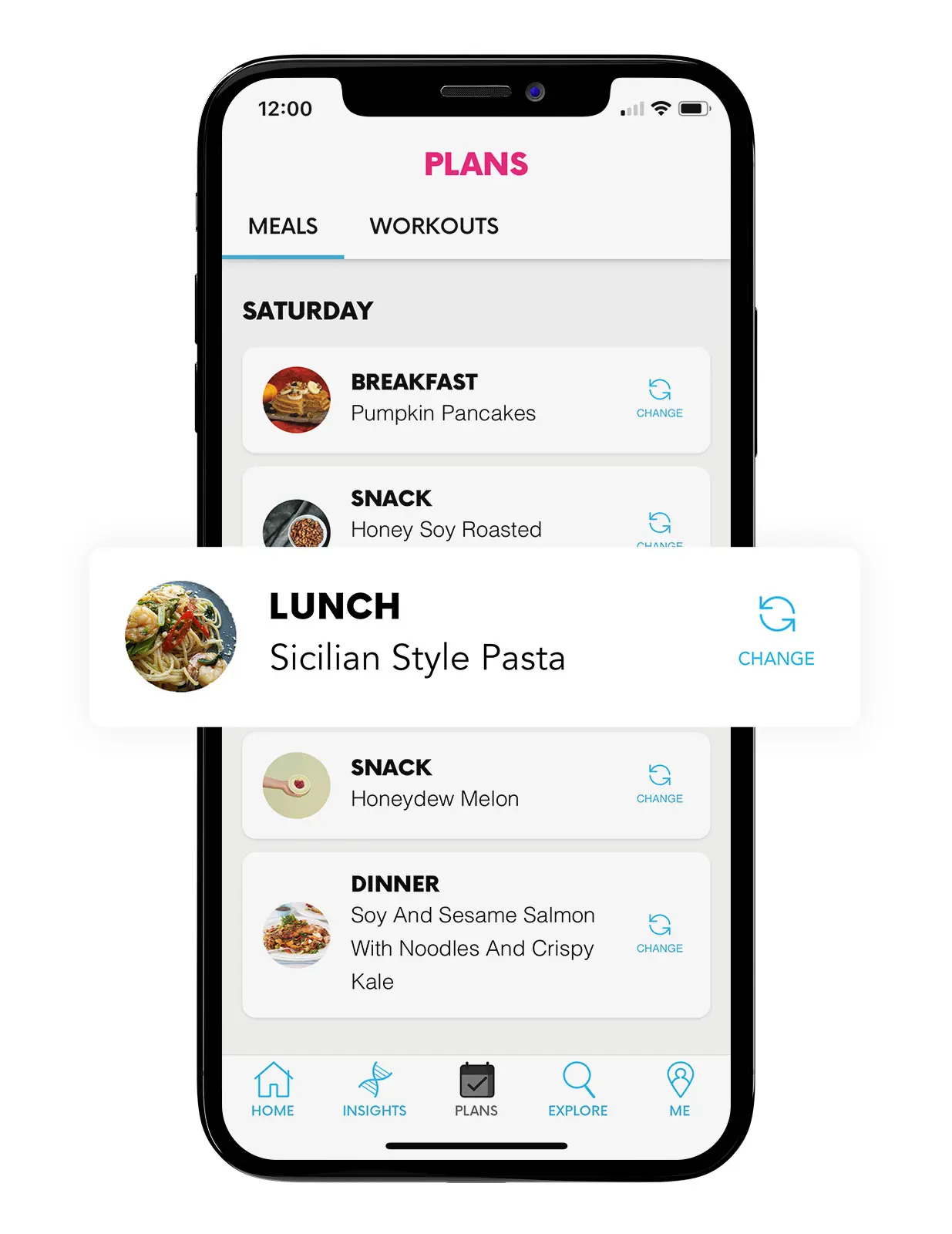 meal-plan-popout-phone a smartphone showing a myDNA Meal Plan