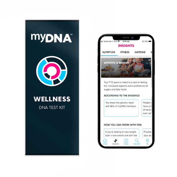 myDNA Wellness kit with phone app