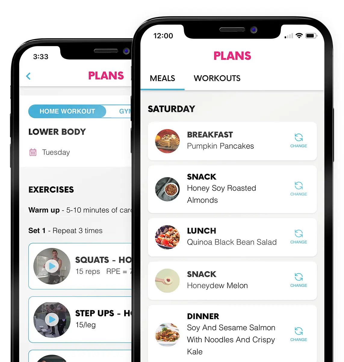 mydna-premium-plans-phone two smartphones showing myDNA Premium plans