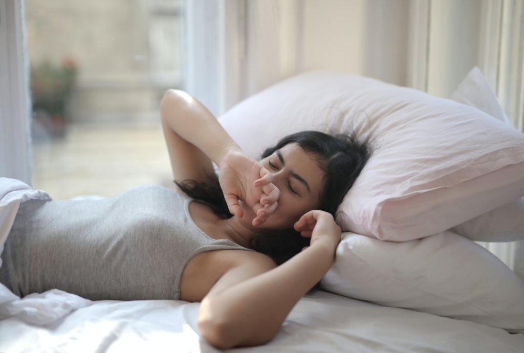 woman asleep in bed