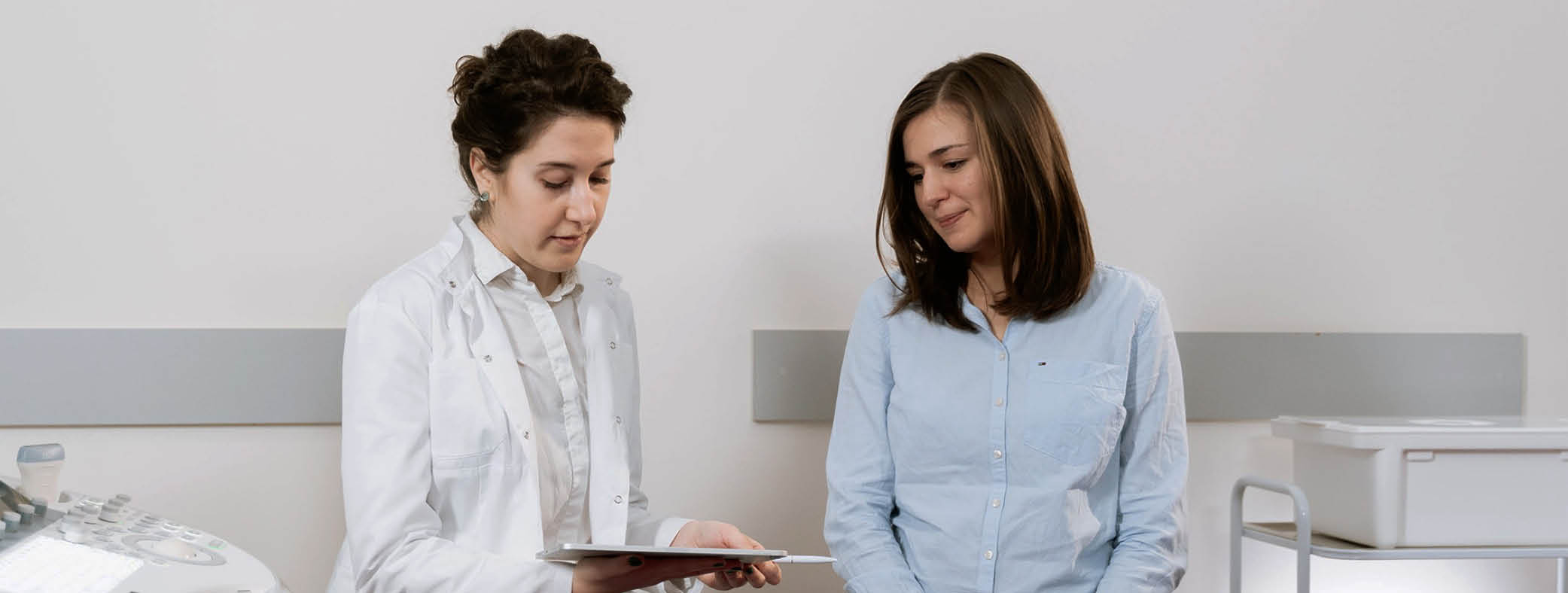 woman having consultation with healthcare professional